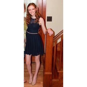 Navy Lace Party Dress